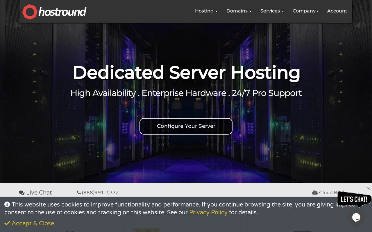 HostRound 官网截图